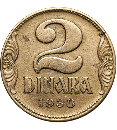 Jugosławia, Piotr II Karadziordziewić (1934-1945). 2 Dinary 1938 - mała korona