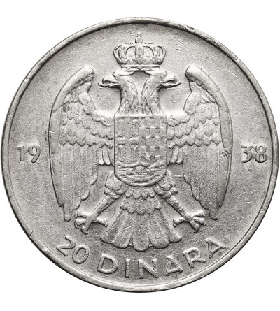 Jugosławia, Piotr II Karadziordziewić (1934-1945). 20 Dinarów 1938