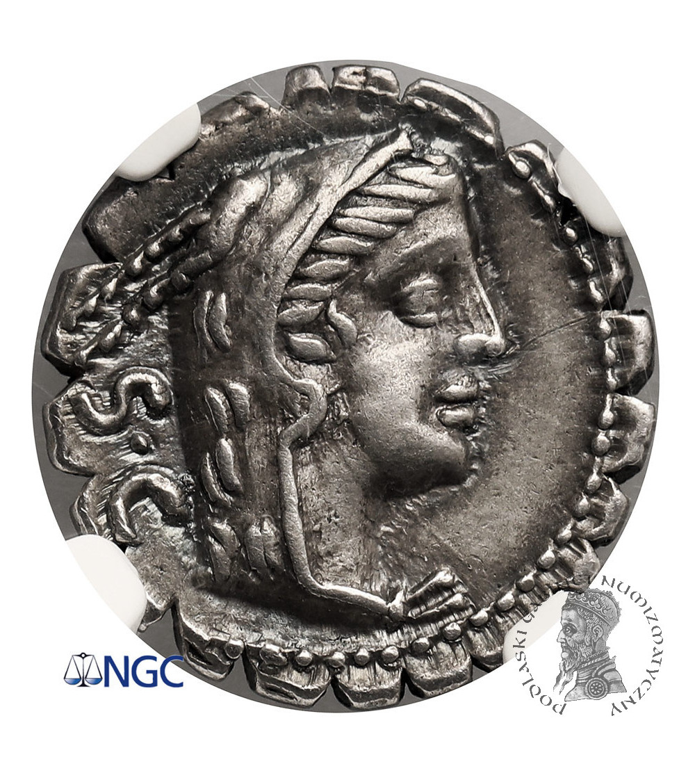 The Roman Republic. L. Procilius. AR Denar (Serratus), 80 BC, Rome mint The Roman Republic. L. Procilius. AR Denar (Serratus), 80 BC, Rome mint