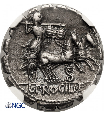 Rzym Republika. L. Procilius f. AR Denar (Serratus), 80 r. p.n.e., mennica Rzym