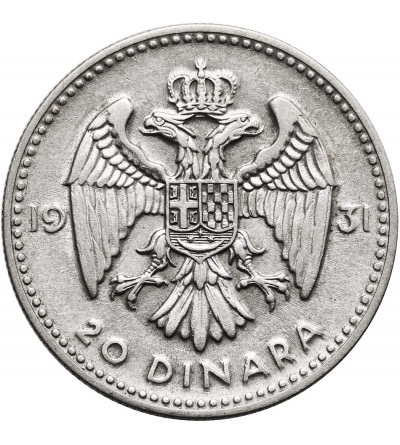 Yugoslavia, Alexander I (1921-1934). 20 Dinara 1931