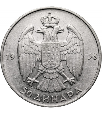 Jugosławia, Piotr II Karadziordziewić (1934-1945). 50 Dinarów 1938