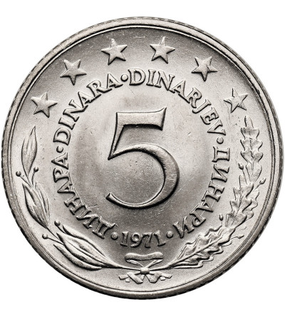 Yugoslavia, Socialist Federal Republic (1963-1992). 5 Dinara 1971