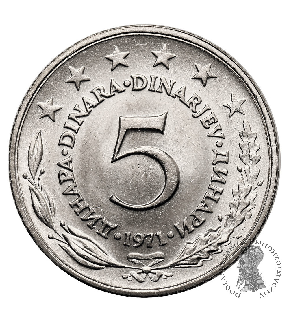Jugosławia, Socjalistyczna Republika Federalna (1963-1992). 5 Dinarów 1971