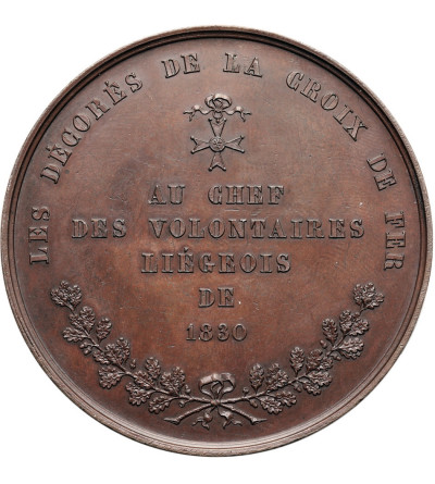 Belgium, Leopold I (1831-1865). Medal 1861 commemorating Minister of the Interior Ch. Rogier honored with the Iron Cross
