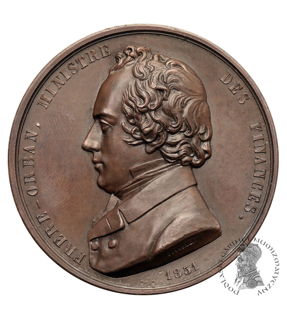 Belgium, Leopold I (1831-1865). Medal 1851 commemorating Minister of Finance Hubert Frère-Orban (1812- 1896) Belgium, Leopold I (1831-1865). Medal 1851 commemorating Minister of Finance Hubert Frère-Orban (1812- 1896)