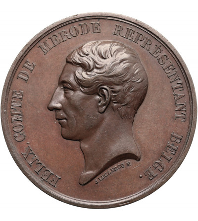 Belgium, Leopold I (1831-1865). Medal 1833 commemorating Count Felix de Merode (1791-1857)