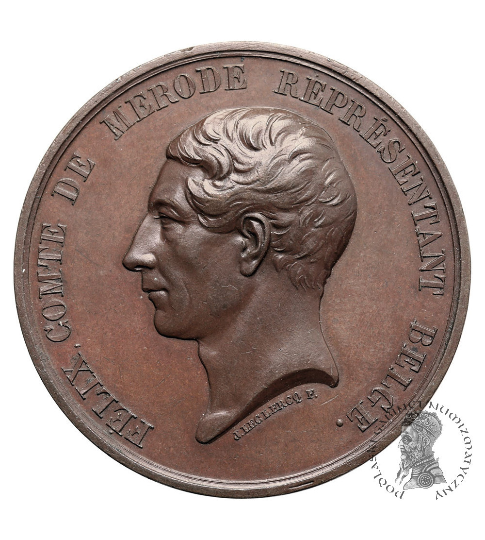 Belgium, Leopold I (1831-1865). Medal 1833 commemorating Count Felix de Merode (1791-1857) Belgium, Leopold I (1831-1865). Medal 1833 commemorating Count Felix de Merode (1791-1857)