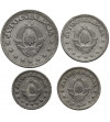 Jugosławia, Demokratyczna Federalna Jugosławia (1943-1945). Zestaw 50 Para, 1, 2, 5 Dinarów 1945 (4 sztuki)