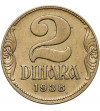 Yugoslavia, Petar II (1934-1945). 2 Dinara 1938 - small crown