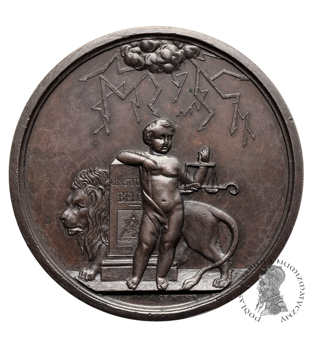 Belgium, Leopold II (1865-1909). Medal 1868 in honor of J. A. Mullie, mayor (bugomaster) of St. Genois, Communal Cemetery Belgium, Leopold II (1865-1909). Medal 1868 in honor of J. A. Mullie, mayor (bugomaster) of St. Genois, Communal Cemetery