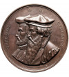Belgium, Leopold II (1865-1909). Medal 1872 commemorating geographers and cartographers A. Ortelius and G. Mercator