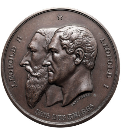 Belgia, Leopold II (1865-1909). Medal 1880 upamiętniający 50-lecie Niepodległości, Kongres Narodowy