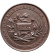 Belgia, Ostenda, Leopold II (1865-1909). Medal 1887 upamiętniający 100-lecie Towarzystwa Literackiego