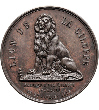 Belgium, Verviers, Leopold II (1865-1909). Medal 1878 commemorating the Inauguration of the Gileppe Dam
