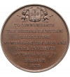Belgia, Leopold II (1865-1909). Medal 1873 upamiętniający serdeczne przyjęcie członków Instytutu Żelaza i Stali