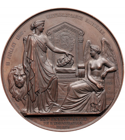 Belgia, Leopold I (1831-1865). Medal 1856 upamiętniający 25 Rocznicę Wstąpienia Króla na Tron