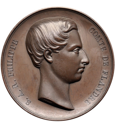 Belgium, Prince Philippe of Belgium, Count of Flanders (1837-1905) . Medal circa 1840