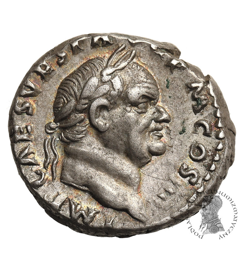 Rzym Cesarstwo. Wespazjan 69-79 AD. Denar 72 AD, Rzym - VESTA Rzym Cesarstwo. Wespazjan 69-79 AD. Denar 72 AD, Rzym - VESTA
