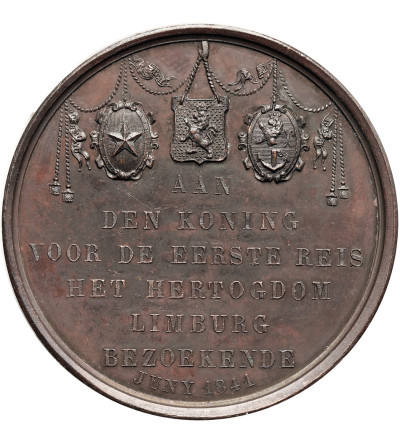 Netherlands (Holland), Willem II 1840-1849. Medal 1841 commemorating the visit of King Willem II to Luxembourg