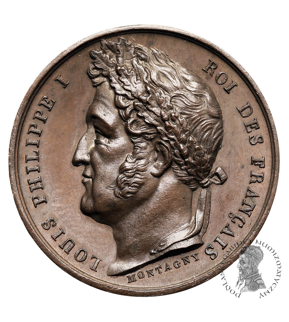 Francja, Ludwik Filip I (1830-1848). Medal 1836 upamiętniający inaugurację Obelisku z Luxoru (OBÉLISQUE DE LOUQSOR)