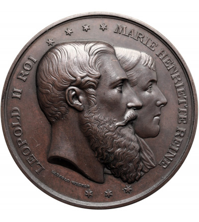 Belgium, Leopold II (1865-1909), Marie Henriette (1865-1902). Medal 1878 commemorating the honoring of the Royal Couple