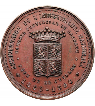Belgium, Hainaut, Leopold II (1865-1909). Medal 1880 commemorating the 50th anniversary of Independence