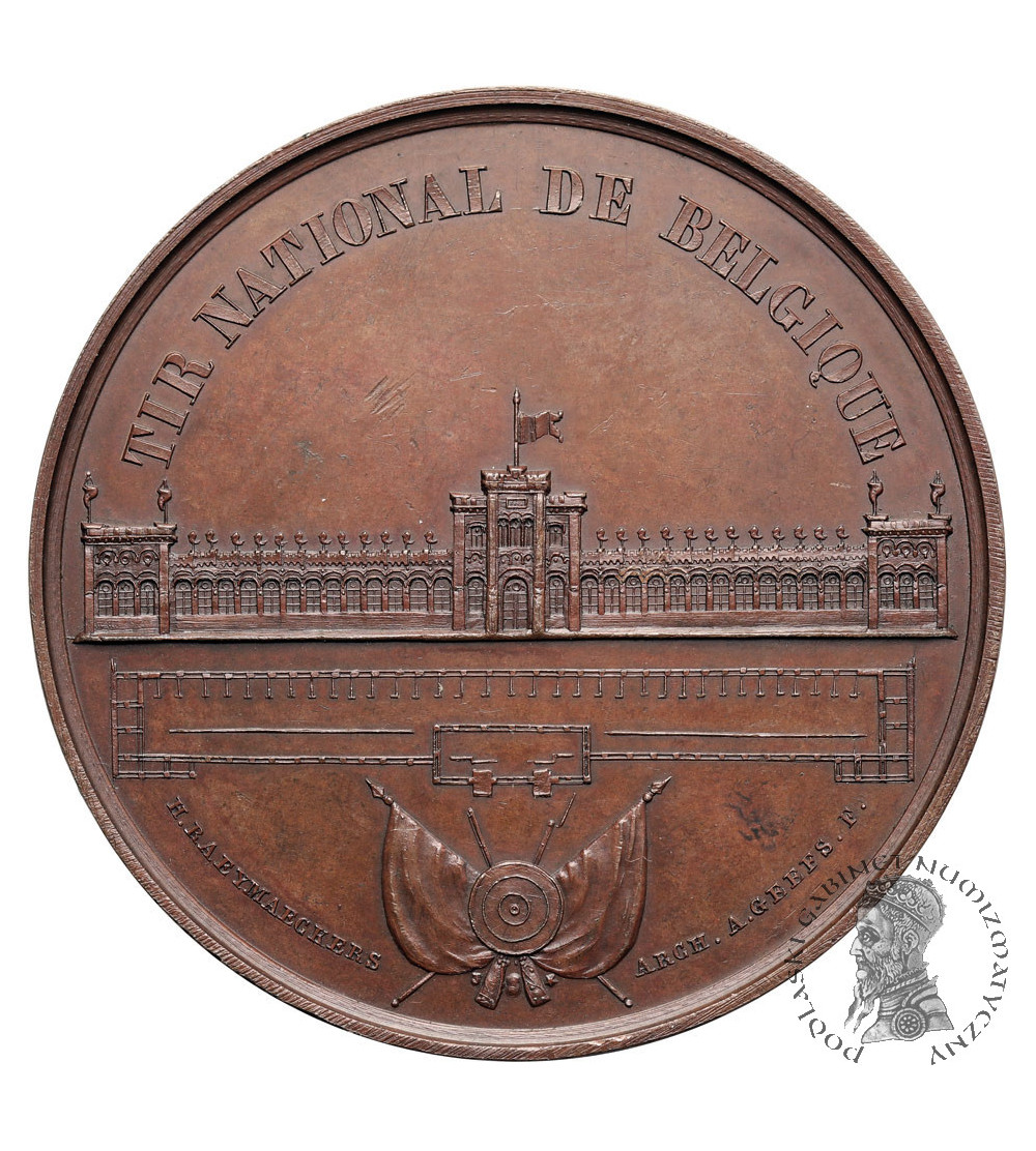 Belgium, Schaerbeek, Leopold I (1831-1865). Medal 1861 for the inauguration of the National Shooting Range Belgium, Schaerbeek, Leopold I (1831-1865). Medal 1861 for the inauguration of the National Shooting Range