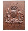Belgium, Ostend, Leopold II (1865-1909). Plaque 1898 commemorating the new naval facilities