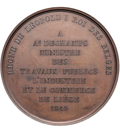 Belgia, Leopold I (1831-1865). Medal upamiętniający Ustawę z 20 maja 1845 o budowie Kanału Liège-Maastricht