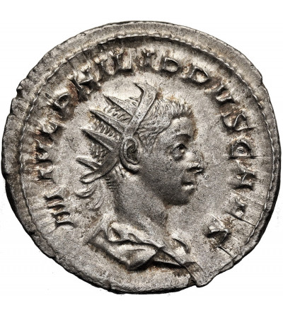 Roman Empire. Philippus II, 244-249 AD. AR Antoninianus, c. 244-247 AD, Rome mint, PRINCIPI IVVENT