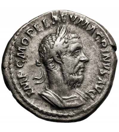 Rzym Cesarstwo. Makrynus, 217-218 AD. AR Denar, luty 217 / wrzesień 218, mennica Rzym