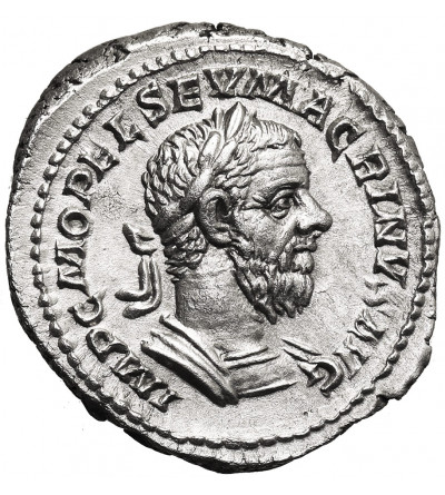 Rzym Cesarstwo. Makrynus, 217-218 AD. AR Denar, październik-grudzień 217 AD, mennica Rzym