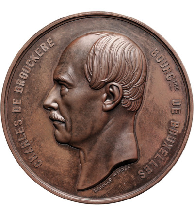 Belgia, Bruksela, Leopold I (1831-1865). Medal upamiętniający Charles de Brouckere (1796-1860)