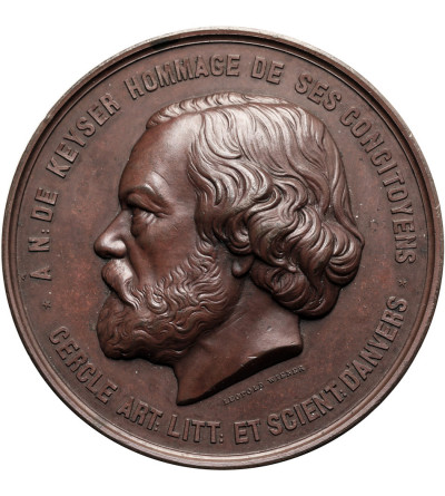 Belgium, Leopold II (1865-1909). Medal 1872 on the Inauguration of Monumental Paintings at the Antwerp Museum