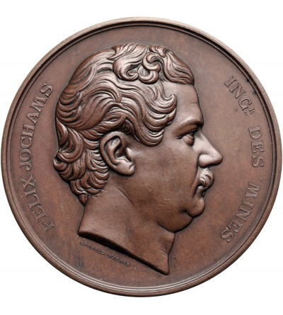 Belgium, Leopold I (1831-1865). Medal 1859 in honor of engineer Felix Jochams of the Charleroi Coal Miners Association