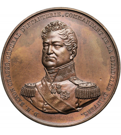Belgia, Antwerpia, Leopold I (1831-1865). Medal 1832 ku czci barona Davida Chasse'a za obronę cytadeli