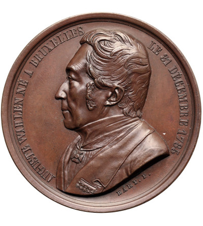 Belgium, Leopold I (1831-1865). Medal 1842 for the publication of the “New Dictionary of Conversation”, Auguste Wahlen