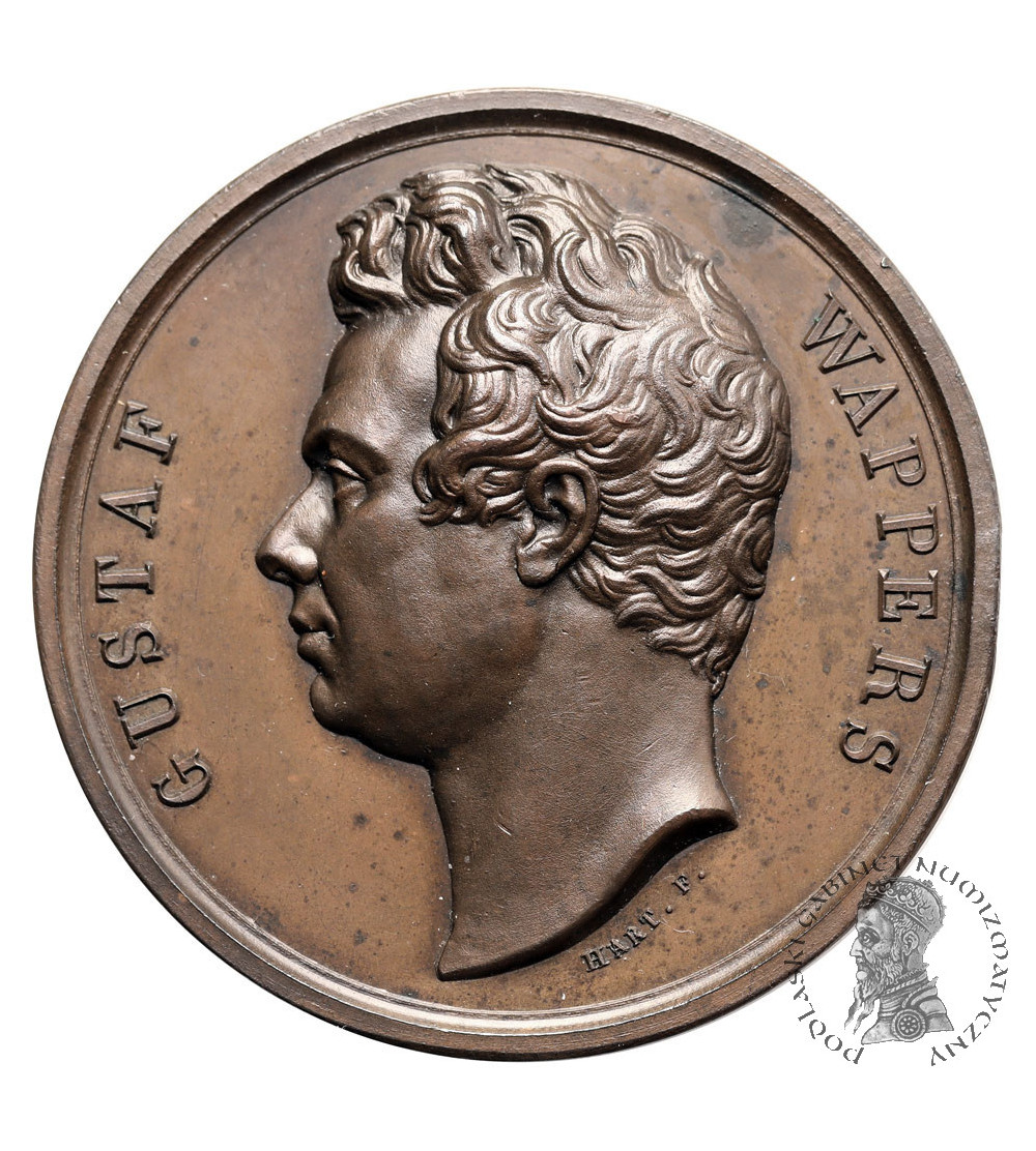Belgium, Antwerp, Leopold I (1831-1865). Medal from 1834 commemorating Gustaf Wappers, Belgian Romantic painter Belgium, Antwerp, Leopold I (1831-1865). Medal from 1834 commemorating Gustaf Wappers, Belgian Romantic painter