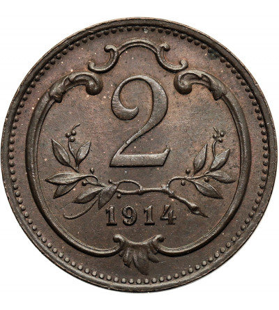 Austria (Austro-Hungarian Empire), Franz Joseph I (1848-1916). 2 Heller 1914
