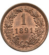 Austria (Austro-Hungarian Empire), Franz Joseph I (1848-1916). 1 Kreuzer 1891, Vienna