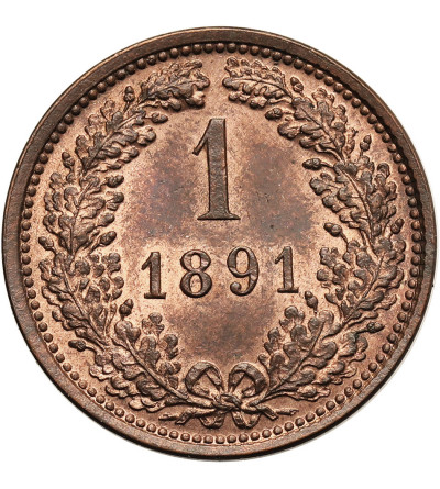 Austria (Austro-Hungarian Empire), Franz Joseph I (1848-1916). 1 Kreuzer 1891, Vienna