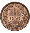 Austria, (Cesarstwo Austro-Węgry), Franciszek Józef I (1848-1916). 1 krajcar 1891, Wiedeń