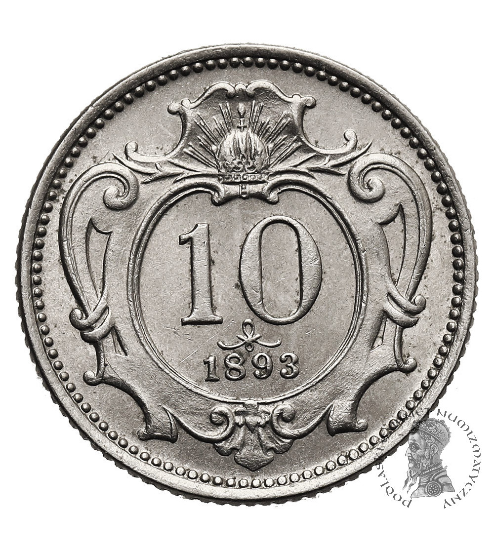 Austria (Austro-Hungarian Empire), Franz Joseph I (1848-1916). 10 Heller 1893