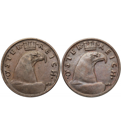 Austria, Republic. Set 2 x 1 Groschen 1936, 1938