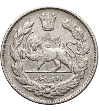 Iran. Sultan Ahmad Shah, AH 1327-1344 / 1909-1925 AD. 2000 Dinars (2 Kran / 2 Qiran), AH 1332 / 1913 AD