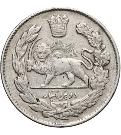 Iran. Sultan Ahmad Shah, AH 1327-1344 / 1909-1925 AD. 2000 Dinars (2 Kran / 2 Qiran), AH 1333 / 1914 AD