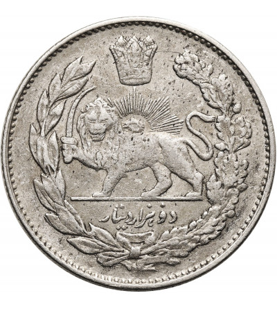 Iran. Sultan Ahmad Shah, AH 1327-1344 / 1909-1925 AD. 2000 Dinars (2 Kran / 2 Qiran), AH 1335 / 1917 AD