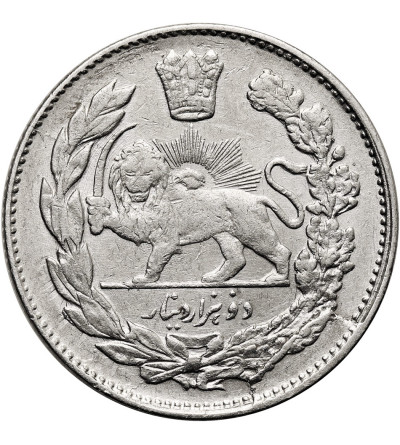 Iran. Sultan Ahmad Shah, AH 1327-1344 / 1909-1925 AD. 2000 Dinars (2 Kran / 2 Qiran), AH 1335 / 1917 AD