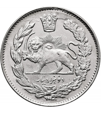 Iran. Sultan Ahmad Shah, AH 1327-1344 / 1909-1925 AD. 2000 Dinars (2 Kran / 2 Qiran), AH 1335 / 1917 AD